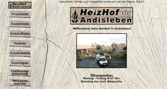 Desktop Screenshot of heizhof.de